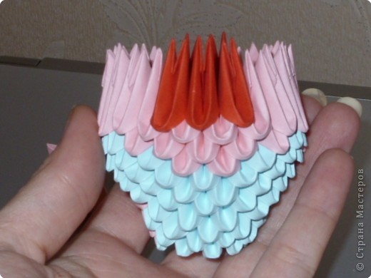 Мастер-класс,  Оригами модульное, : МК на изготовление попугайчика Бумага . Фото 19