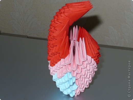 Мастер-класс,  Оригами модульное, : МК на изготовление попугайчика Бумага . Фото 34