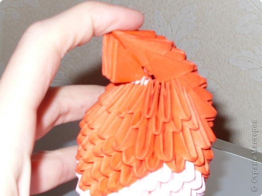 Мастер-класс,  Оригами модульное, : МК на изготовление попугайчика Бумага . Фото 46