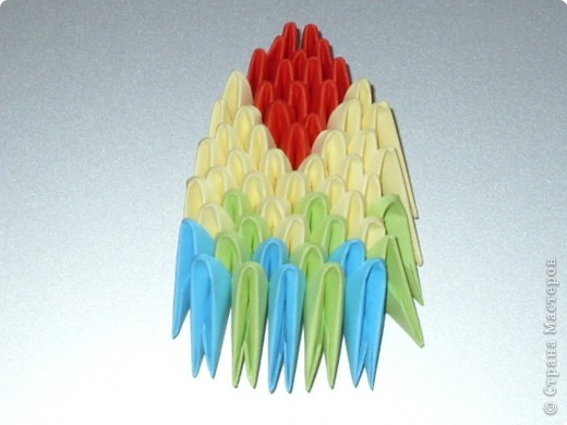 Мастер-класс,  Оригами модульное, : МК на изготовление попугайчика Бумага . Фото 64