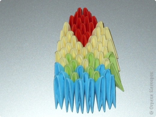 Мастер-класс,  Оригами модульное, : МК на изготовление попугайчика Бумага . Фото 65