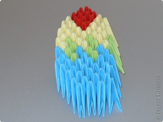 Оригами модульное: МК на изготовление попугайчика