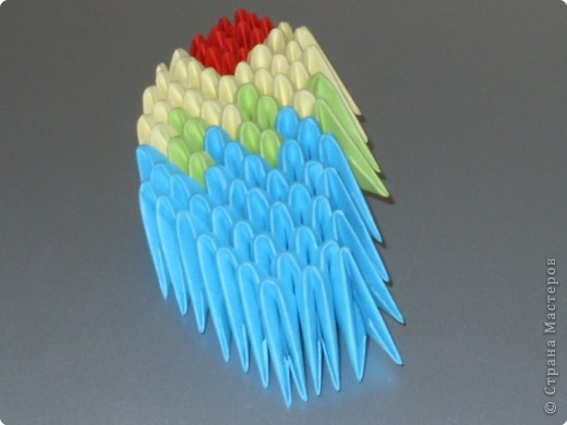 Оригами модульное: МК на изготовление попугайчика