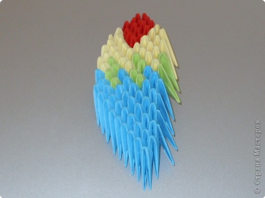 Мастер-класс,  Оригами модульное, : МК на изготовление попугайчика Бумага . Фото 73