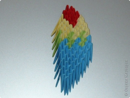 Мастер-класс,  Оригами модульное, : МК на изготовление попугайчика Бумага . Фото 74