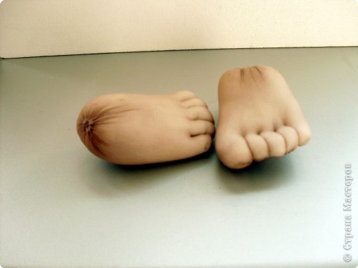 Скульптура: Делаем куклу. Оформляем ножки..... Фото 9