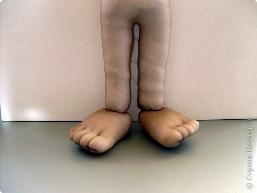 Скульптура: Делаем куклу. Оформляем ножки..... Фото 10