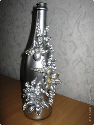 Декор предметов: І-вариант декорирования бутылок. Фото 4