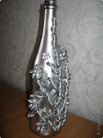 Декор предметов: І-вариант декорирования бутылок. Фото 6