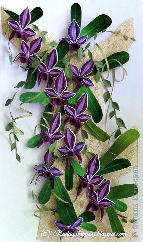 Квиллинг: Каттлея (лат. Cattleya) — семейство Орхидные. Фото 20