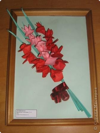 Мастер-класс, Поделка, изделие Оригами: Гладиолусы к празднику. Бумага 8 марта. Фото 4 Мастер-класс, Поделка, изделие Оригами: Гладиолусы к празднику. Бумага 8 марта. Фото 4