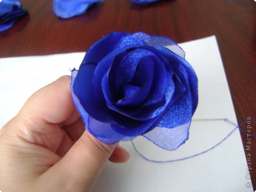 Мастер-класс Шитьё: МК изготовления розы за 1 час Ткань. Фото 10