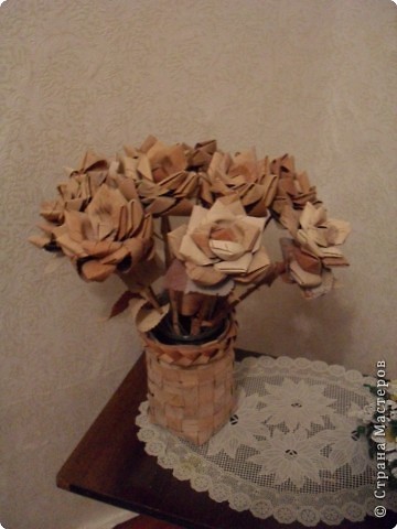  Поделка, изделие: розы из бересты Береста. Фото 2
