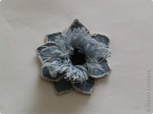 Мастер-класс Вырезание: Цветок из джинса №2+МК Ткань. Фото 19