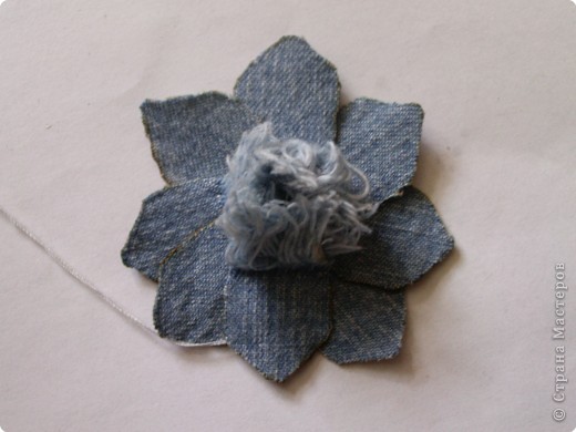 Мастер-класс Вырезание: Цветок из джинса №2+МК Ткань. Фото 13