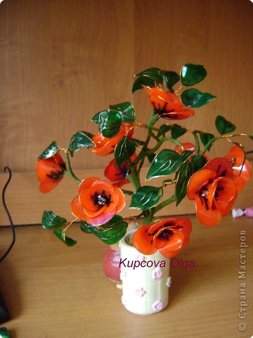  Мастер-класс Витраж: Витражные цветы МК Проволока. Фото 7
