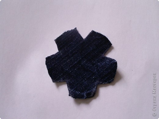 Вырезание: Цветок из джинса + МК. Фото 5