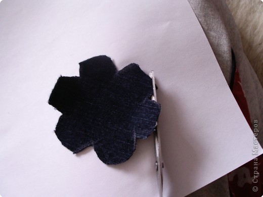 Вырезание: Цветок из джинса + МК. Фото 6