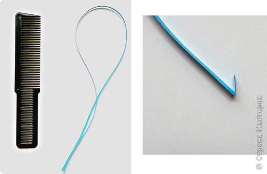 Мастер-класс,  Квиллинг, : Квиллинг на расческе Бумага . Фото 3
