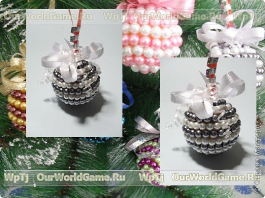 Вот и готова оригинальная и очень красивая елочная игрушка(новогодние