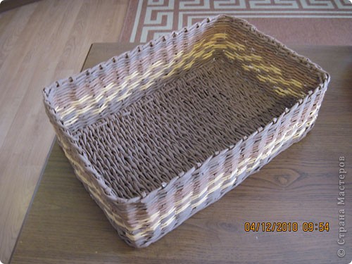 Мастер-класс,  Плетение, : Плетение квадратной (прямоугольной )корзинки Бумага газетная . Фото 28