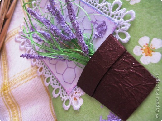 Мастер-класс, Открытка,  Ассамбляж, : ЛАВАНДА, ГОРНАЯ ЛАВАНДА...(МК FLOWER SOFT) Бумага, Бусинки, Кружево, Ленты День рождения, . Фото 2