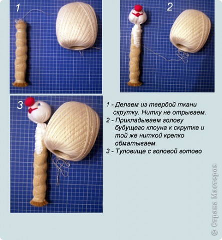 Игрушка, Куклы, Мастер-класс Шитьё: Клоун Вата, Мешковина, Нитки, Ткань Отдых. Фото 4 Игрушка, Куклы, Мастер-класс Шитьё: Клоун Вата, Мешковина, Нитки, Ткань Отдых. Фото 4