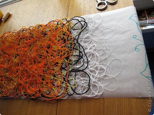Cloakroom, Master Class Knitting, Sewing: Scarf in technology Krazy Wool Paper, Threads.  Photo 9