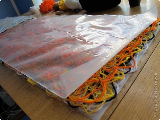 Cloakroom, Master Class Knitting, Sewing: Scarf in technology Krazy Wool Paper, Threads.  Photo 13