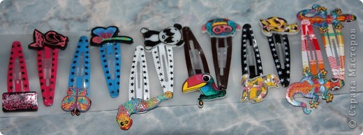 Мастер-класс: polyshrink - новый материал для поделок. ЗАКОЛКИ. Фото 1