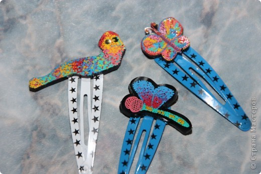 Мастер-класс: polyshrink - новый материал для поделок. ЗАКОЛКИ. Фото 11