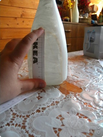 Мастер-класс Декупаж, Роспись: Бутылочка Бутылки стеклянные, Краска, Салфетки. Фото 5