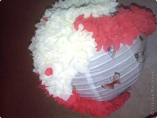 Интерьер, Мастер-класс Аппликация: Люстра Салфетки. Фото 6