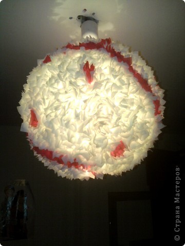 Интерьер, Мастер-класс Аппликация: Люстра Салфетки. Фото 1