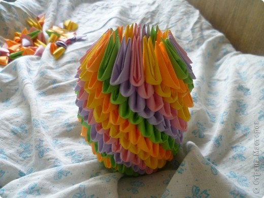 Мастер-класс Оригами модульное: ваза на день рождения Бумага День рождения. Фото 13