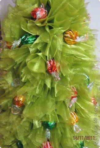  Мастер-класс, Свит-дизайн: МК елочки из конфет Новый год. Фото 21