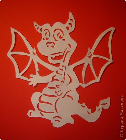  Картина, панно Вырезание силуэтное: Шаблоны драконов Бумага Новый год. Фото 1