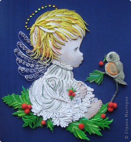 Картина, панно, рисунок Квиллинг: К прошедшим праздникам... Бумага Рождество. Фото 1