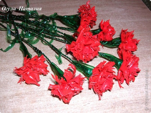 Интерьер Плетение: Букет гвоздик из пластиковых бутылок Бутылки пластиковые, Проволока. Фото 8 Интерьер Плетение: Букет гвоздик из пластиковых бутылок Бутылки пластиковые, Проволока. Фото 8