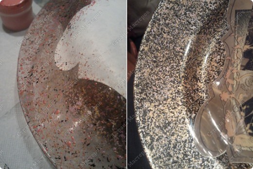 Мастер-класс Декупаж, Роспись: Тарелка в подарок Клей, Краска, Стекло 8 марта, День матери, День рождения, Новый год, Свадьба. Фото 5