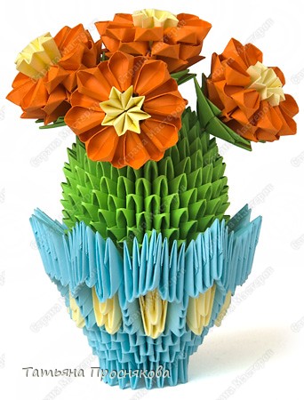  Мастер-класс Оригами модульное: Цветущий кактус из модулей Бумага