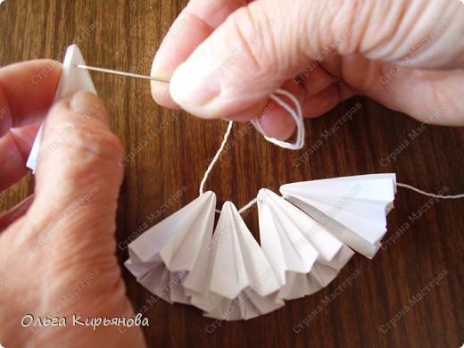 Мастер-класс, Оригами модульное, : Ангел из модуля кусудамы "Супершар" Бумага Рождество, . Фото 4