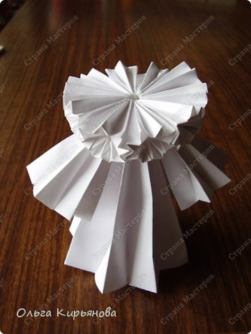 Мастер-класс, Оригами модульное, : Ангел из модуля кусудамы "Супершар" Бумага Рождество, . Фото 26