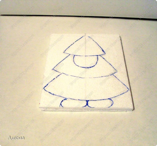  Мастер-класс Торцевание: В лесу родилась елочка Ткань Новый год. Фото 4