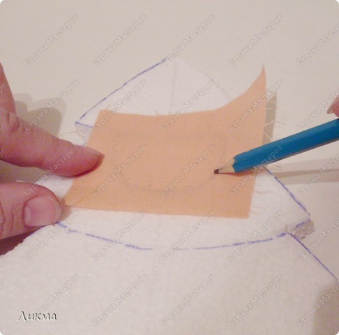  Мастер-класс Торцевание: В лесу родилась елочка Ткань Новый год. Фото 8