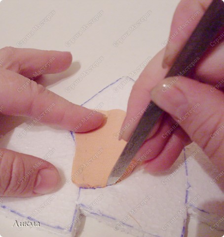  Мастер-класс Торцевание: В лесу родилась елочка Ткань Новый год. Фото 10