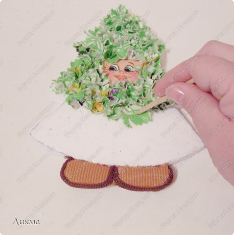  Мастер-класс Торцевание: В лесу родилась елочка Ткань Новый год. Фото 24