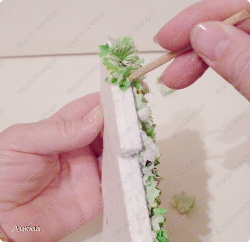  Мастер-класс Торцевание: В лесу родилась елочка Ткань Новый год. Фото 25