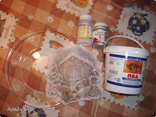 Мастер-класс Декупаж: Тарелочка  в стиле псевдо-мозаики +МК Салфетки Отдых. Фото 3