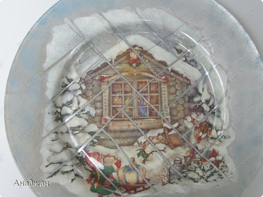 Мастер-класс Декупаж: Тарелочка  в стиле псевдо-мозаики +МК Салфетки Отдых. Фото 2